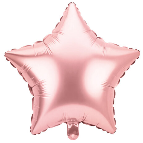 Paper Dreams Helium Ballon Ster Rosegoud 46cm Leeg | per stuk Paper Dreams Helium Ballon Ster Rosegoud 46cm Leeg | per stuk