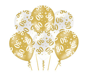 Paper Dreams Ballonnen 30 jaar Fancy 30cm | 6 stuks Paper Dreams Ballonnen 30 jaar Fancy 30cm | 6 stuks