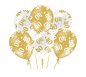 Paper Dreams Ballonnen 40 jaar Fancy 30cm | 6 stuks Paper Dreams Ballonnen 40 jaar Fancy 30cm | 6 stuks