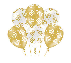 Paper Dreams Ballons fantaisie pour un 65e anniversaire (30 cm) | Lot de 6