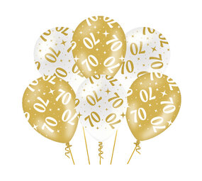 Paper Dreams Ballons fantaisie pour un 70e anniversaire (30 cm) | Lot de 6
