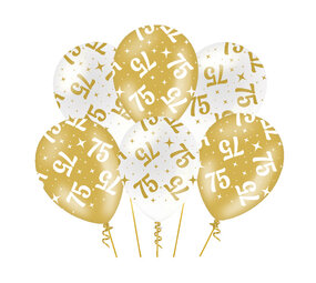 Paper Dreams Ballons fantaisie pour un 75e anniversaire (30 cm) | Lot de 6