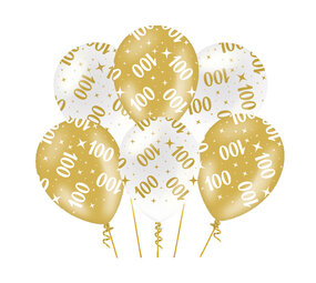 Paper Dreams Ballonnen 100 jaar Fancy 30cm | 6 stuks Paper Dreams Ballonnen 100 jaar Fancy 30cm | 6 stuks