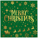 Paper Dreams Christmas Napkins Merry Christmas Green 33x33cm | 16 pieces