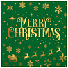 Paper Dreams Kerst Servetten Merry Christmas Groen 33x33cm | 16 stuks Paper Dreams Kerst Servetten Merry Christmas Groen 33x33cm | 16 stuks
