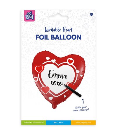 Paper Dreams Heart Helium Balloon 45cm Deflated | per piece