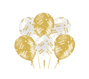 Paper Dreams Ballonnen Happy Birthday Fancy 30cm | 6 stuks Paper Dreams Ballonnen Happy Birthday Fancy 30cm | 6 stuks