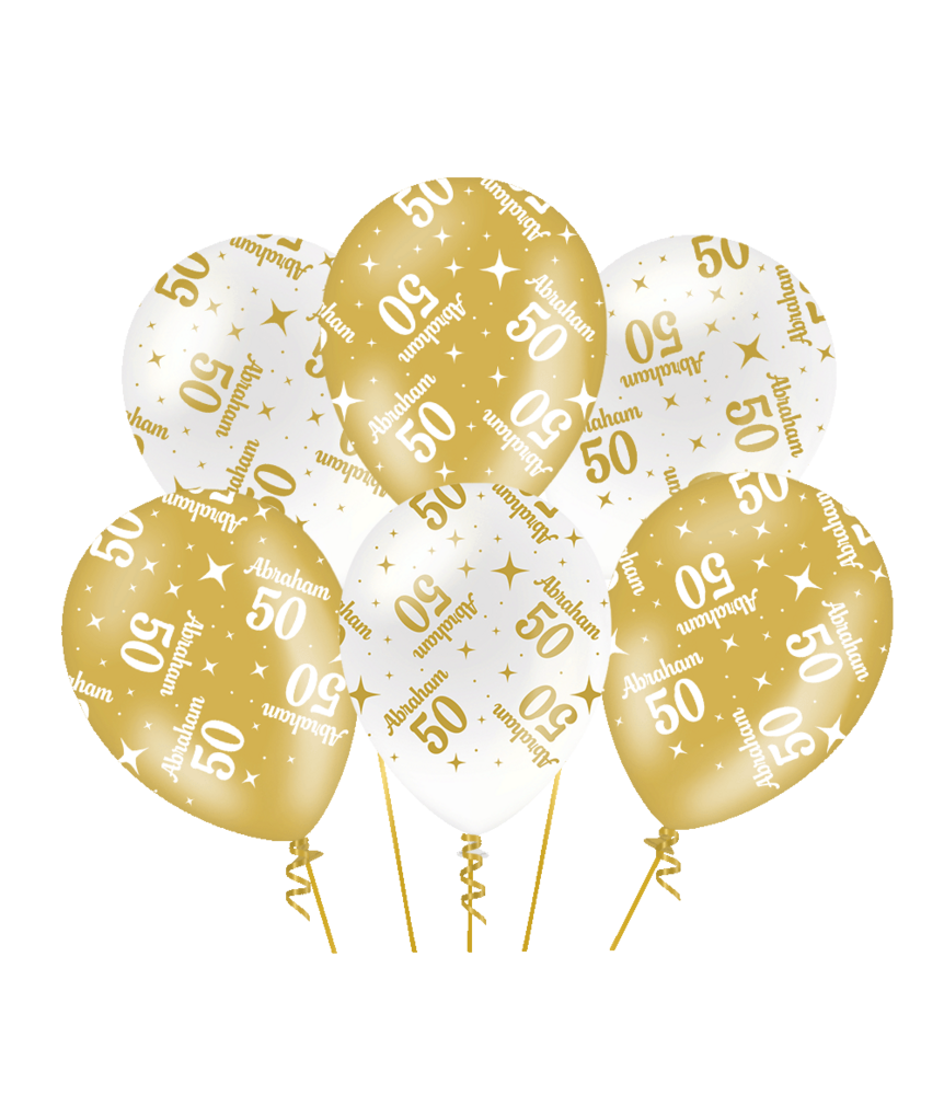 Paper Dreams Ballonnen Abraham 50 Fancy 30cm | 6 stuks