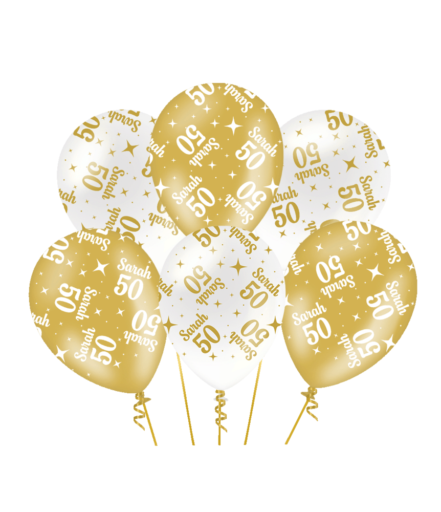 Paper Dreams Ballonnen Sarah 50 Fancy 30cm | 6 stuks