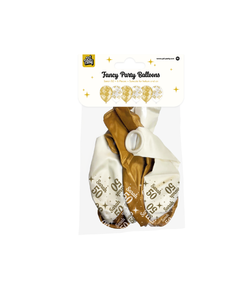 Paper Dreams Ballonnen Sarah 50 Fancy 30cm | 6 stuks