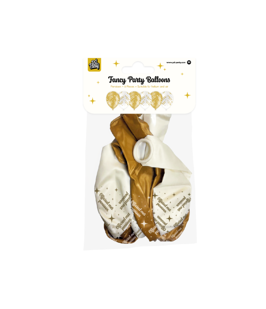 Paper Dreams Ballonnen Pensioen Fancy 30cm | 6 stuks