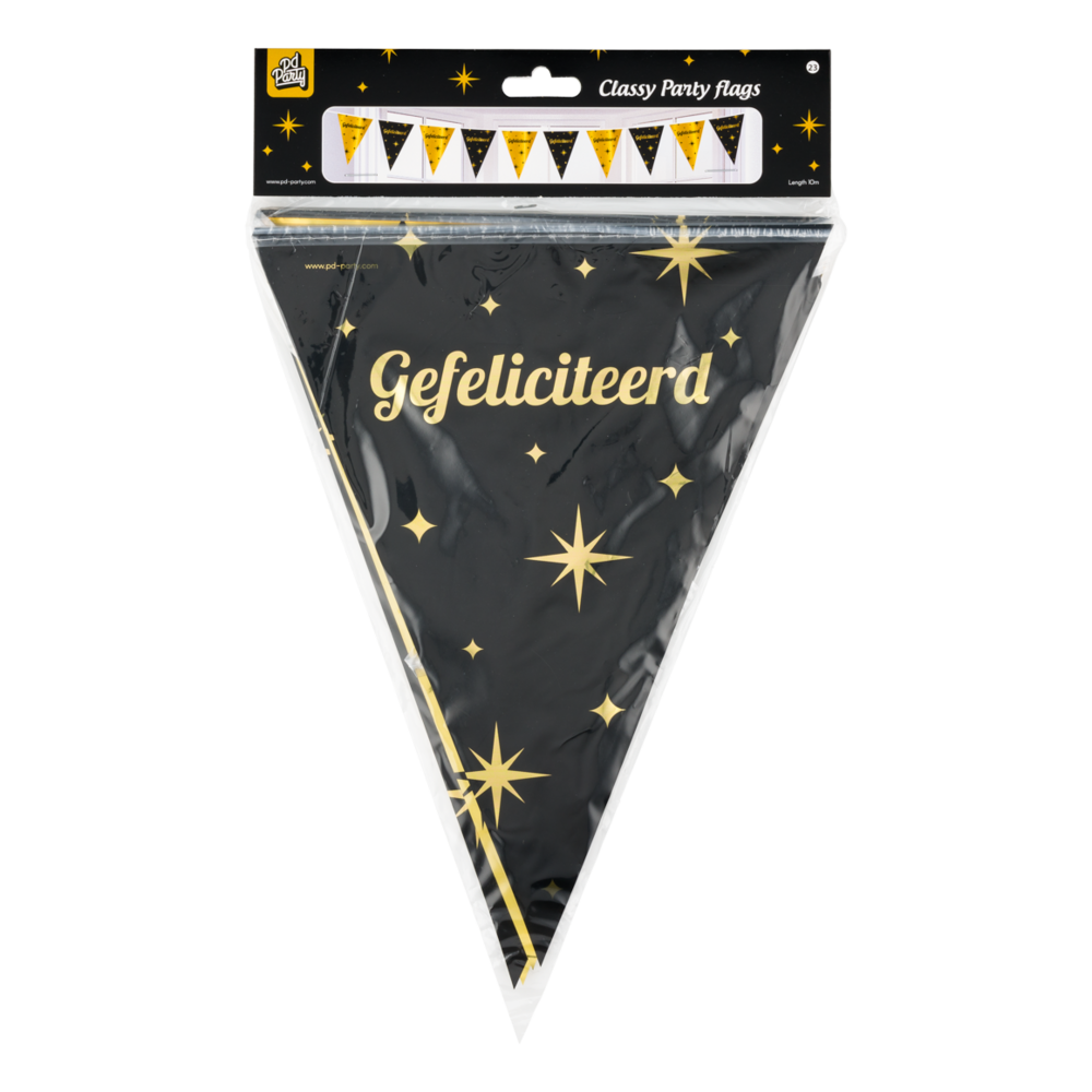 Paper Dreams Vlaggenlijn Slinger Gefeliciteerd Classy | 10 meter