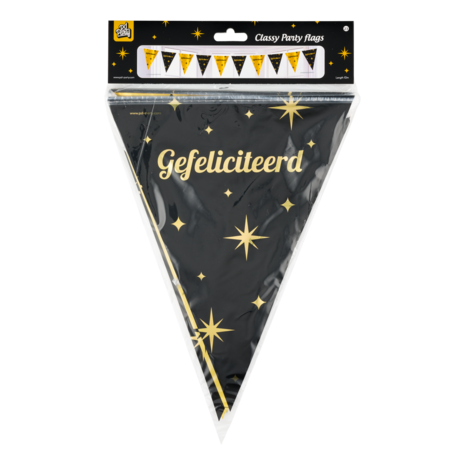 Paper Dreams Vlaggenlijn Slinger Gefeliciteerd Classy | 10 meter