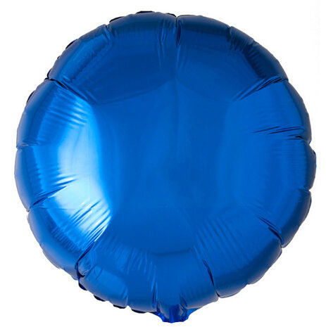 WeFiesta Helium Ballon Rond Blauw Leeg 45cm | per stuk