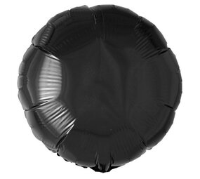 WeFiesta Helium Ballon Rond Zwart Leeg 45cm | per stuk