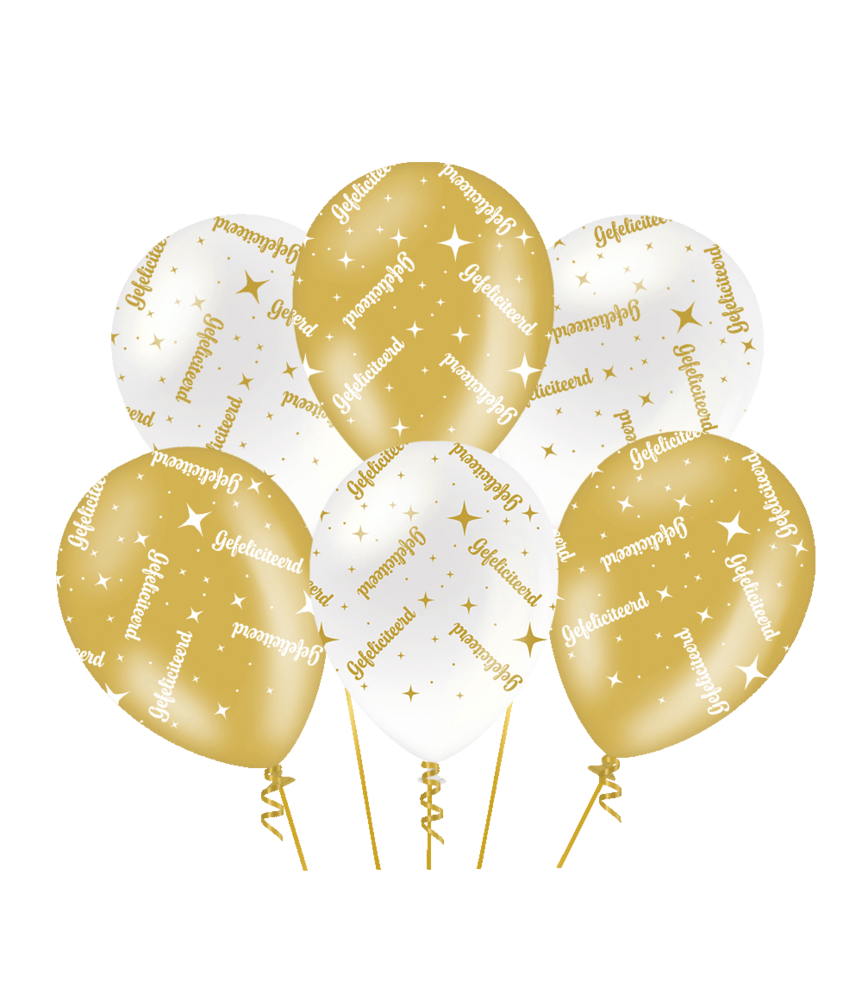 Paper Dreams Ballons fantaisie « Félicitations » 30 cm | 6 pièces