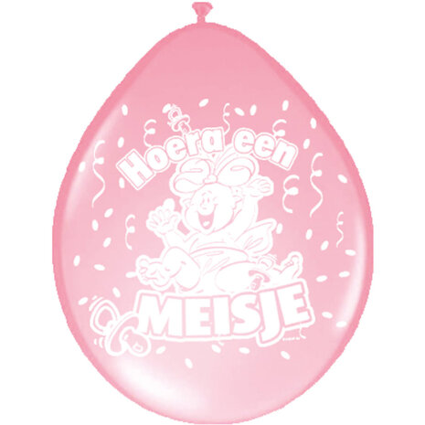 Folat Hooray a Girl Balloons 30cm | 8 pieces