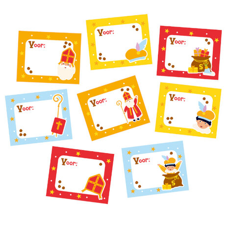 Paper Dreams Sinterklaas-Namensaufkleber | 50 Stück