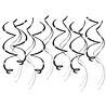 Paper Dreams Decoratie Swirls Zwart 70cm | 12 stuks