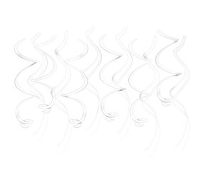 Paper Dreams White Decorative Swirls 70cm | 12 pieces