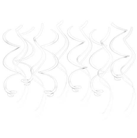 Paper Dreams White Decorative Swirls 70cm | 12 pieces