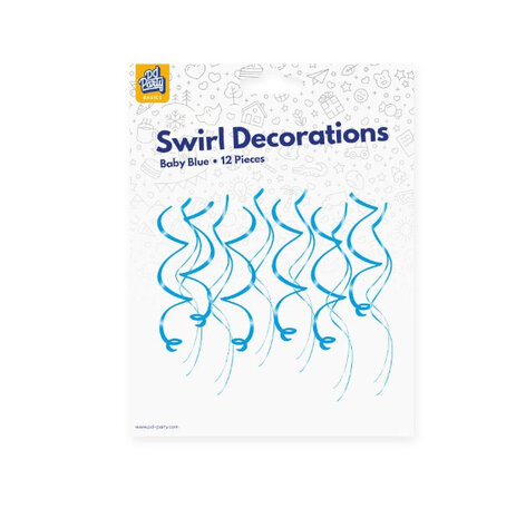 Paper Dreams Decoratie Swirls Lichtblauw 70cm | 12 stuks Paper Dreams Decoratie Swirls Lichtblauw 70cm | 12 stuks