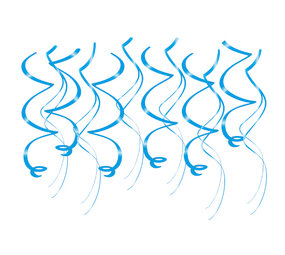 Paper Dreams Volutes décoratives bleu clair 70 cm | 12 pièces