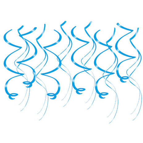 Paper Dreams Decoratie Swirls Lichtblauw 70cm | 12 stuks Paper Dreams Decoratie Swirls Lichtblauw 70cm | 12 stuks