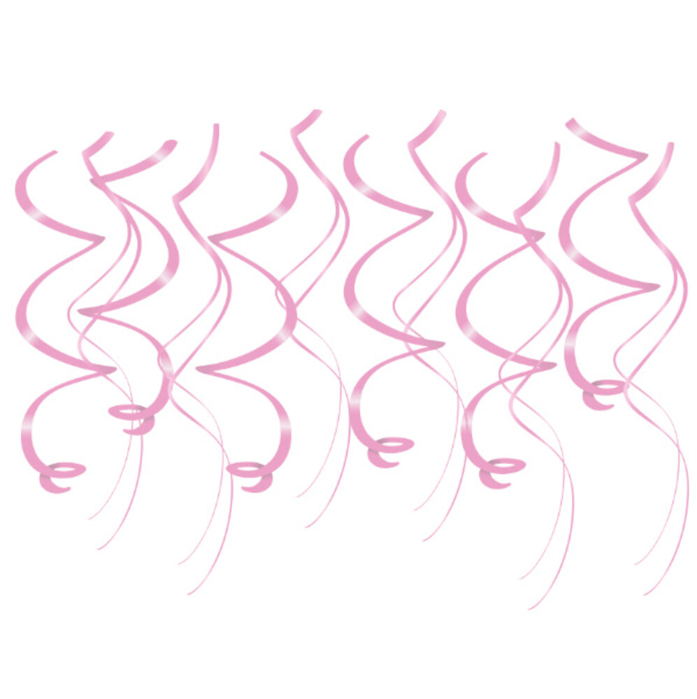 Paper Dreams Decoratie Swirls Lichtroze 70cm | 12 stuks Paper Dreams Decoratie Swirls Lichtroze 70cm | 12 stuks