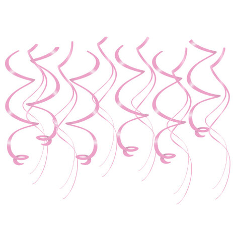 Paper Dreams Decoratie Swirls Lichtroze 70cm | 12 stuks Paper Dreams Decoratie Swirls Lichtroze 70cm | 12 stuks
