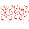 Paper Dreams Red Swirls Decoration 70cm | 12 pieces