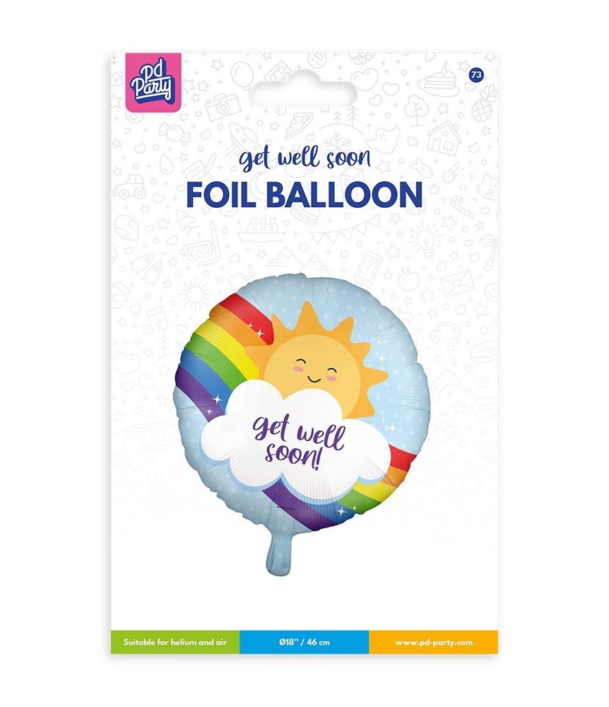 Paper Dreams Get Well Soon Helium Ballon 45cm Leeg | per stuk Paper Dreams Get Well Soon Helium Ballon 45cm Leeg | per stuk