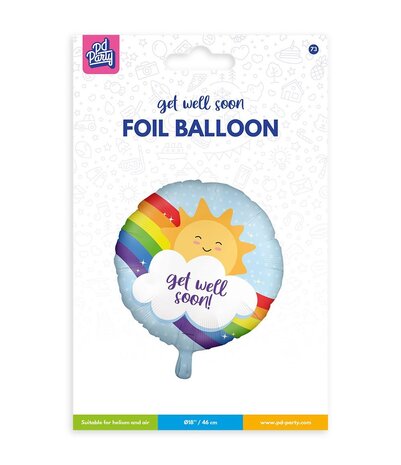Paper Dreams Get Well Soon Helium Balloon 45cm Deflated | per piece Paper Dreams Get Well Soon Helium Balloon 45cm Deflated | per piece