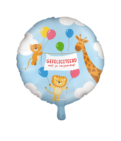 Paper Dreams Gefeliciteerd Kids Helium Ballon 45cm Leeg | per stuk Paper Dreams Gefeliciteerd Kids Helium Ballon 45cm Leeg | per stuk