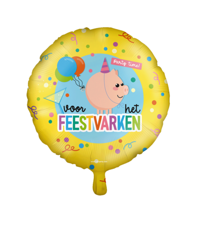 Paper Dreams Feestvarken Helium Ballon 45cm Leeg | per stuk Paper Dreams Feestvarken Helium Ballon 45cm Leeg | per stuk