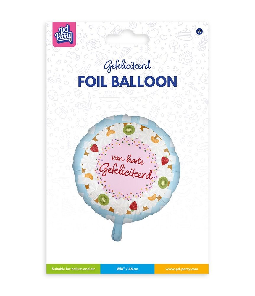 Paper Dreams Gefeliciteerd 2 Helium Ballon 45cm Leeg | per stuk Paper Dreams Gefeliciteerd 2 Helium Ballon 45cm Leeg | per stuk