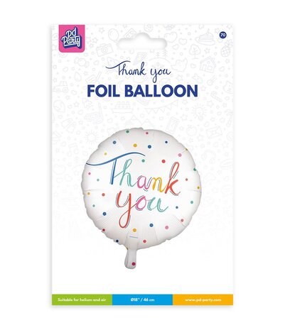 Paper Dreams Thank You Helium Ballon 45cm Leeg | per stuk Paper Dreams Thank You Helium Ballon 45cm Leeg | per stuk