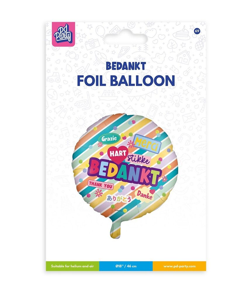 Paper Dreams Dankeschön-Heliumballon, 45 cm (unaufgeblasen) | pro Stück