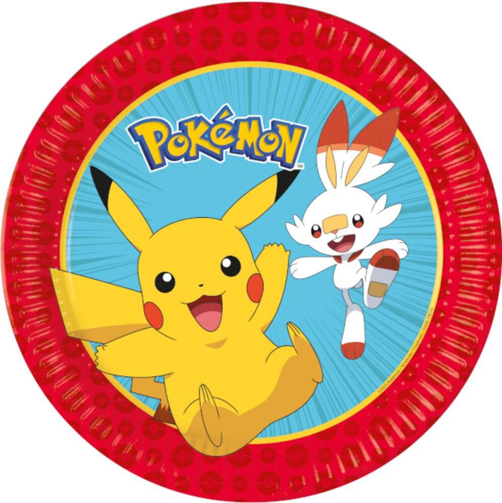 Procos Party Pokemon Plates 23cm | 8 pieces