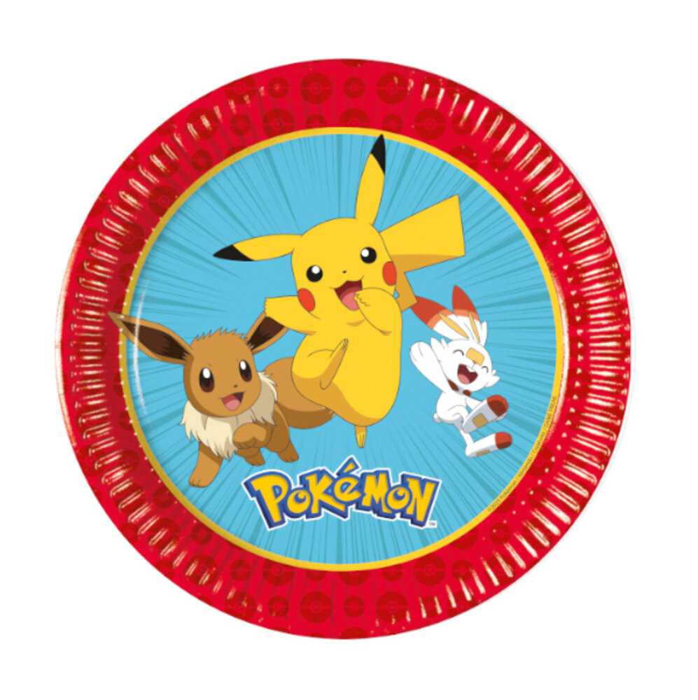 Procos Party Pokemon Borden 20cm | 8 stuks