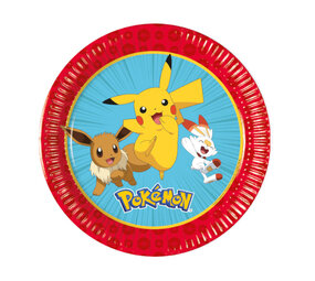 Procos Party Pokemon Plates 20cm | 8 pieces
