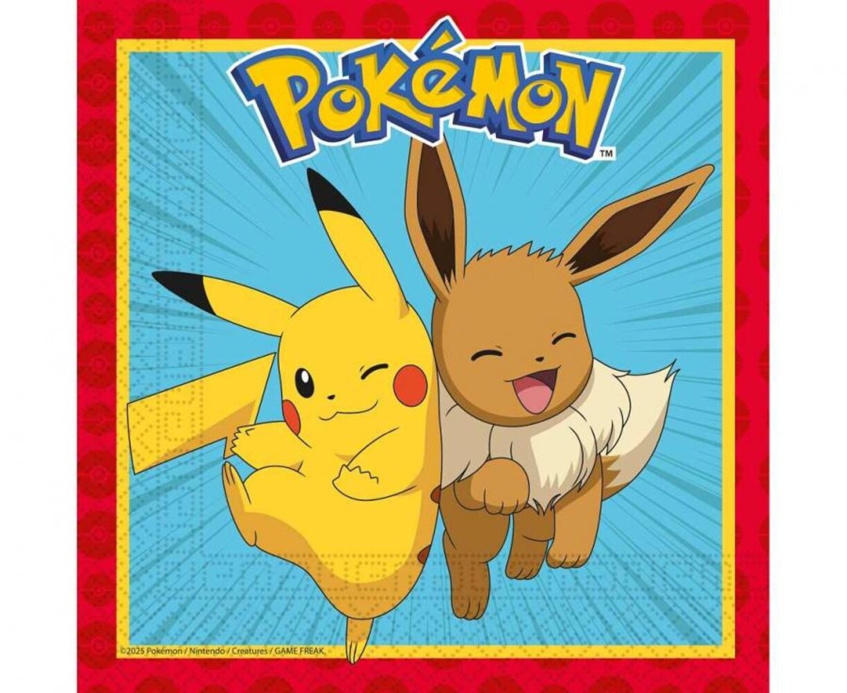 Procos Party Pokemon Napkins 33x33cm | 20 pieces