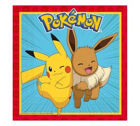 Procos Party Pokémon-Servietten 33x33cm | 20 Stück
