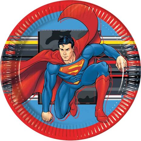 Procos Party Superman Borden Krypton 23cm | 8 stuks