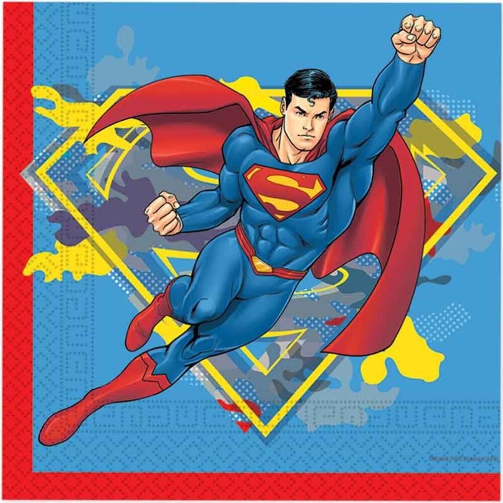 Procos Party Superman Servetten Krypton 33 x33 cm | 20 stuks