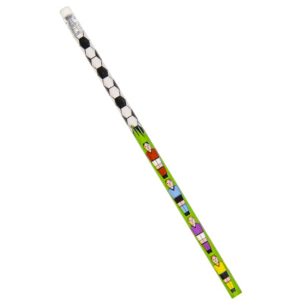 LG Imports Football Pencils with Eraser approx. 19cm | 12 pieces