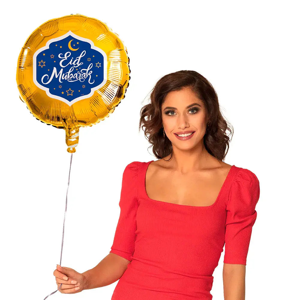 Boland Eid Mubarak Heliumballon 45 cm (unaufgeblasen) | pro Stück
