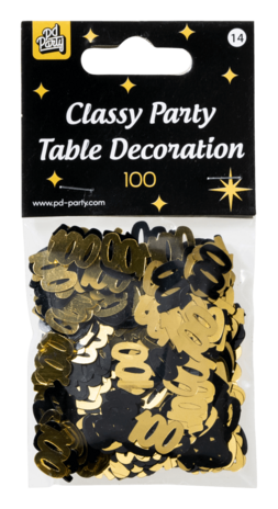 Paper Dreams Konfetti-Tischdekoration, 100 Jahre stilvoll | pro 14-Gramm-Beutel