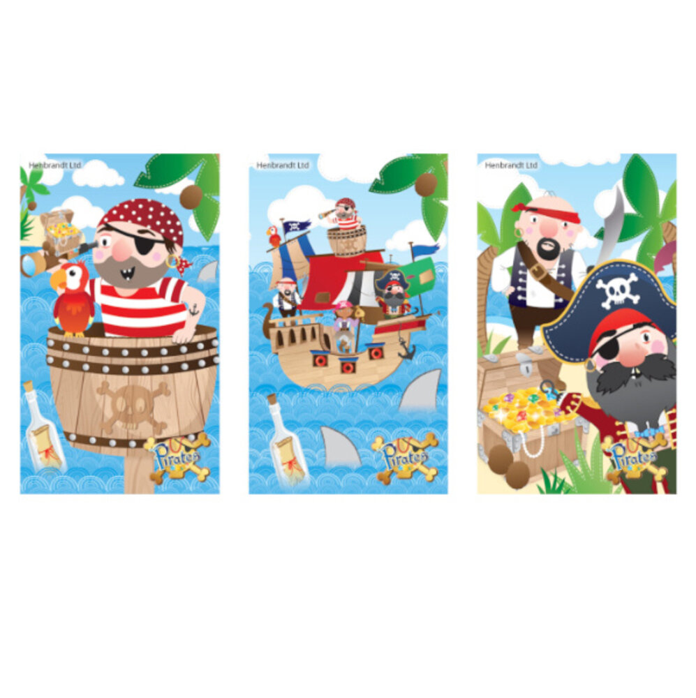Henbrandt Piraten Notitieboekje 5,5x9cm | 12 stuks