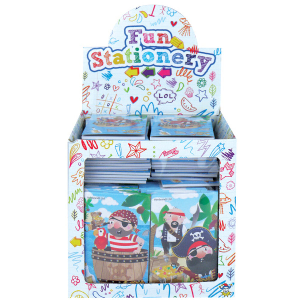 Henbrandt Piraten Notitieboekje 5,5x9cm | 12 stuks